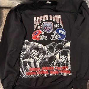 vintage BUFFALO BILLS Super Bowl XXV Black Sweatshirt